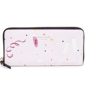 New Kate Spade | Dashing Beauty Lindsey Wallet - Light Pink & Gold